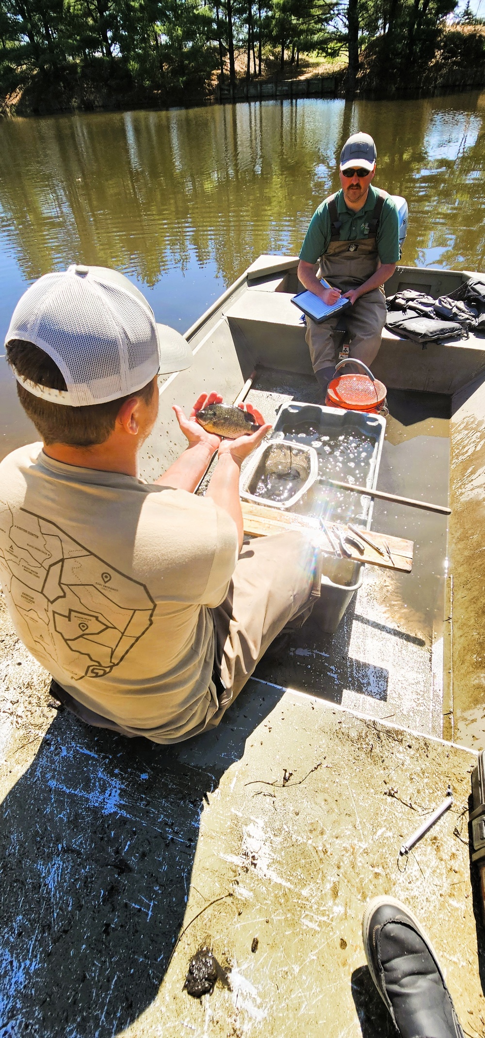 Fort McCoy natural resources fisheries team conducts spring lake surveys; study health of waterways, fish