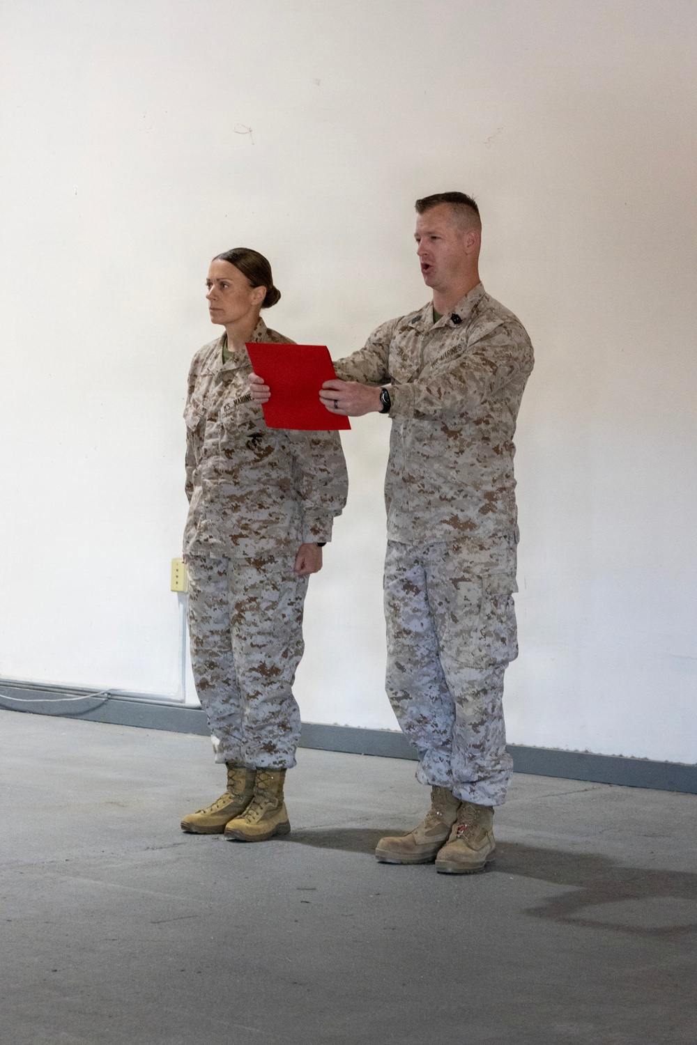 Col. Sharon Dubow, Marine Force Storage Command commanding officer, final tour at the Yermo Annex and Mounted Color Guard Stables before relinquishing MFSC command