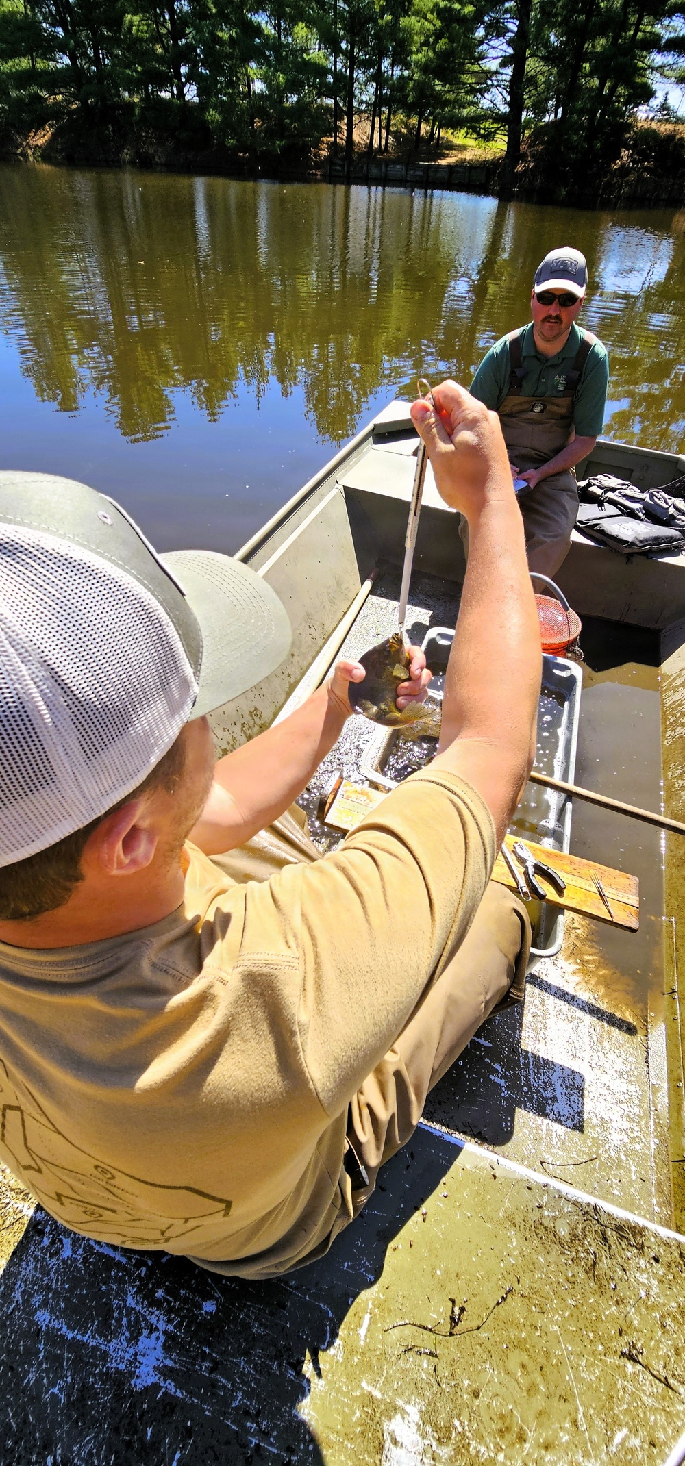 Fort McCoy natural resources fisheries team conducts spring lake surveys; study health of waterways, fish