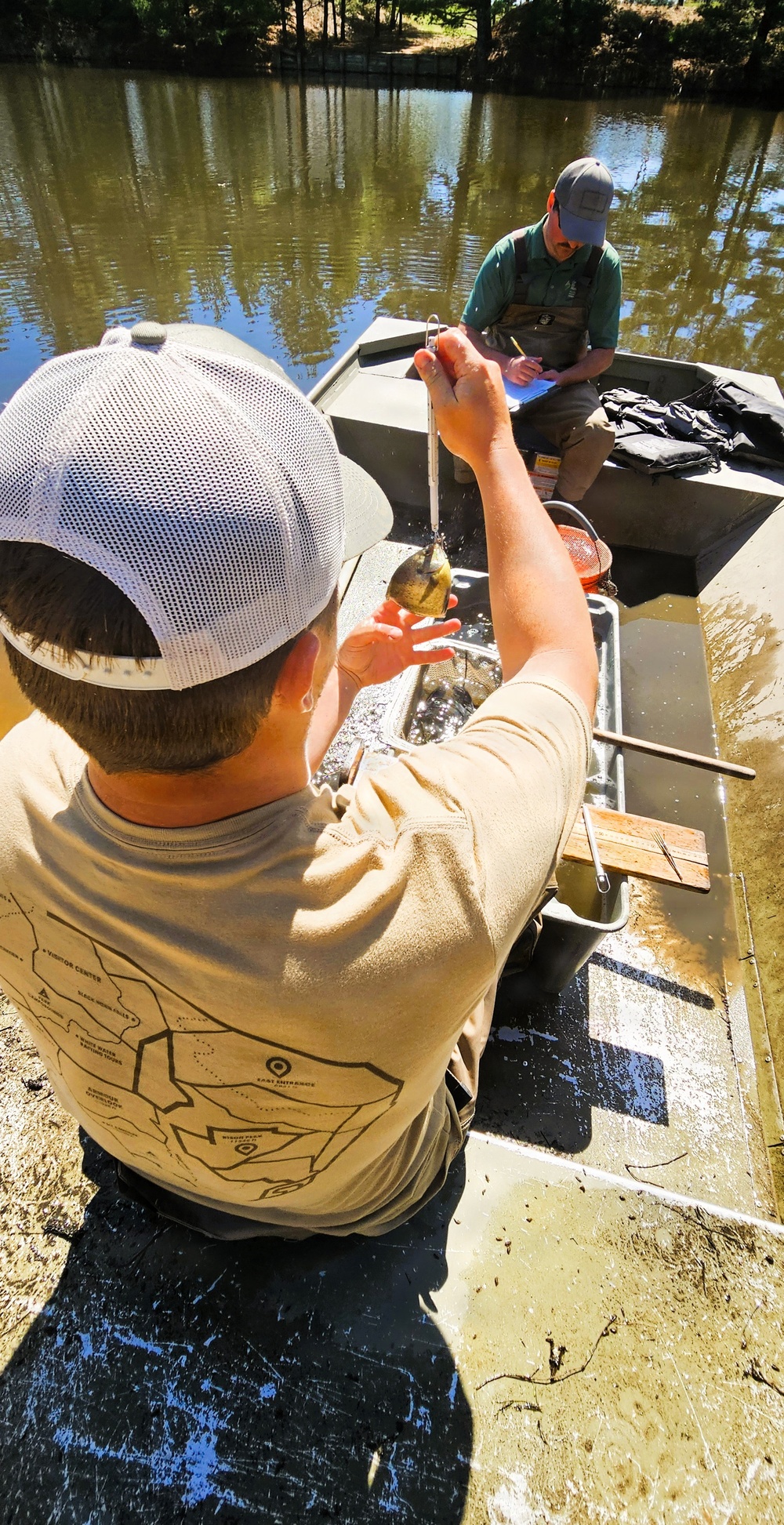 Fort McCoy natural resources fisheries team conducts spring lake surveys; study health of waterways, fish