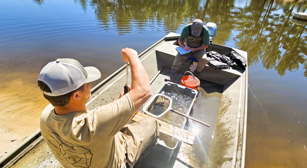 Fort McCoy natural resources fisheries team conducts spring lake surveys; study health of waterways, fish
