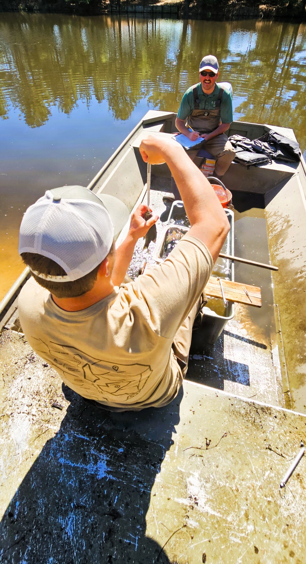 Fort McCoy natural resources fisheries team conducts spring lake surveys; study health of waterways, fish