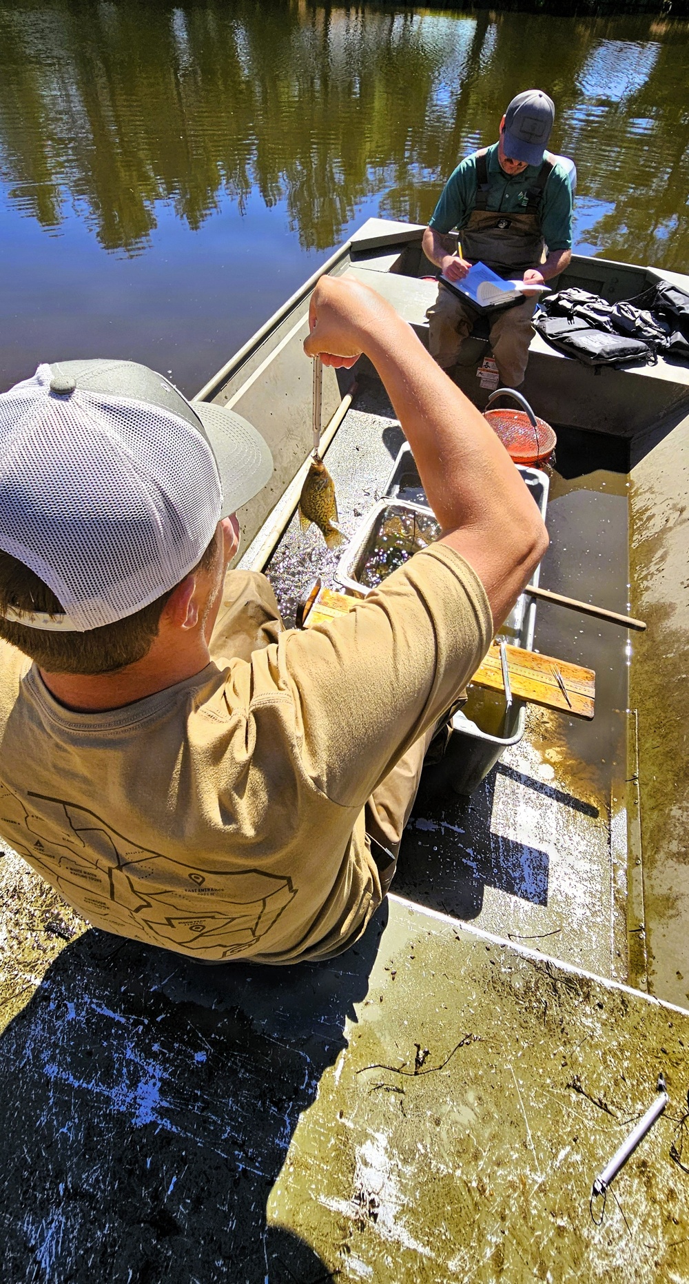 Fort McCoy natural resources fisheries team conducts spring lake surveys; study health of waterways, fish