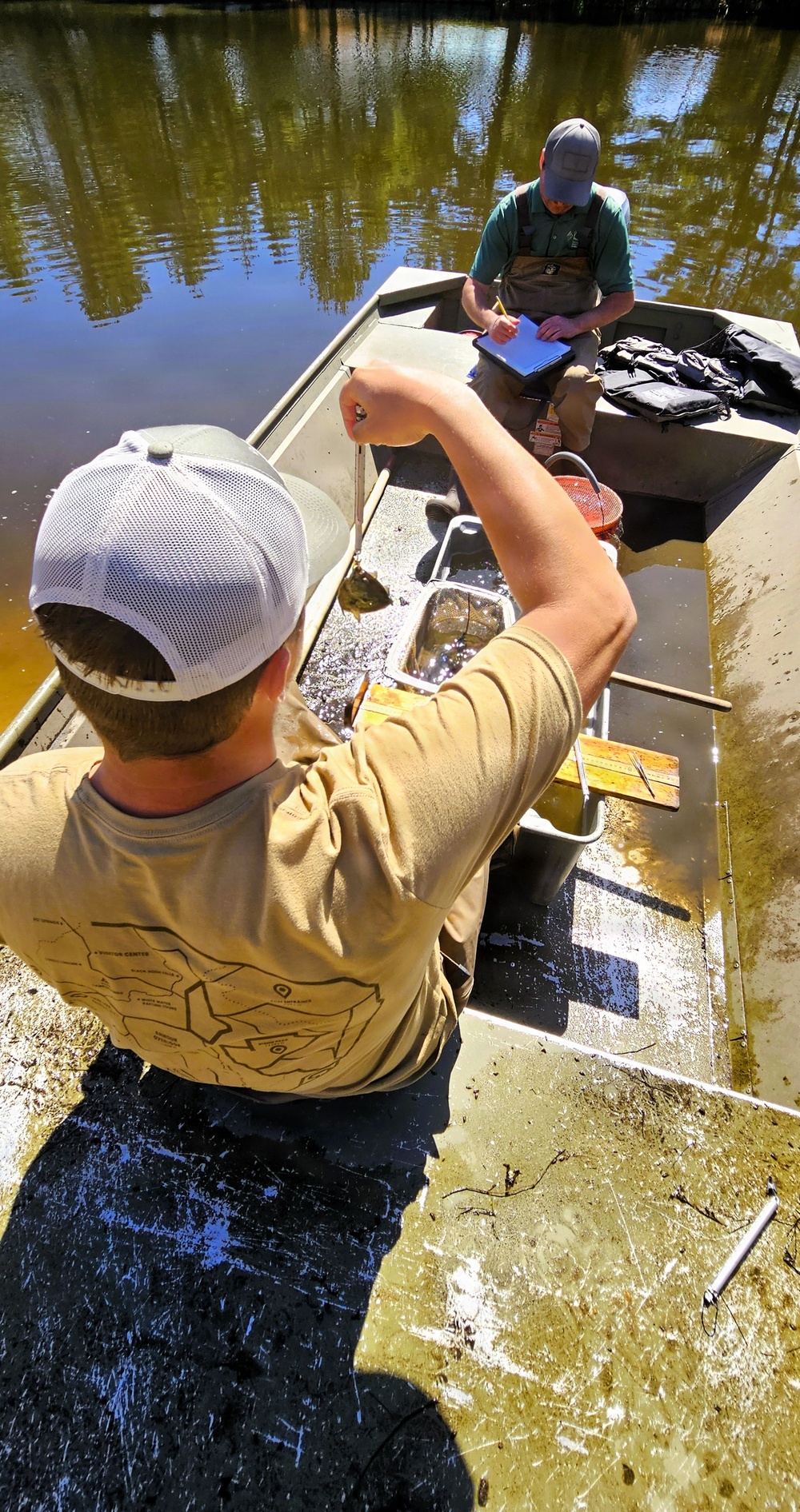 Fort McCoy natural resources fisheries team conducts spring lake surveys; study health of waterways, fish