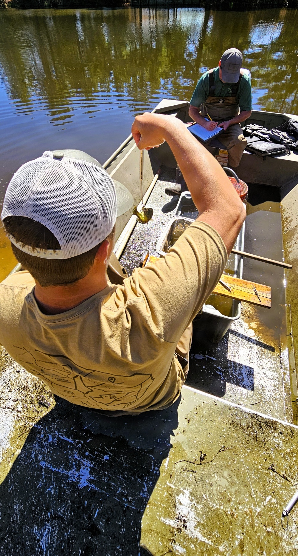 Fort McCoy natural resources fisheries team conducts spring lake surveys; study health of waterways, fish