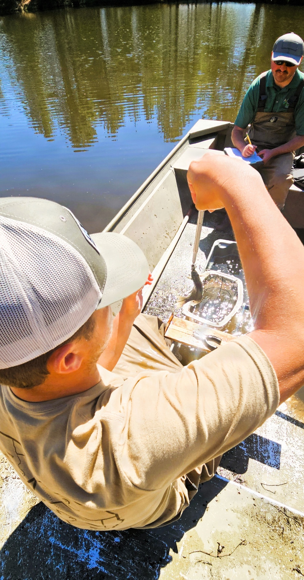 Fort McCoy natural resources fisheries team conducts spring lake surveys; study health of waterways, fish