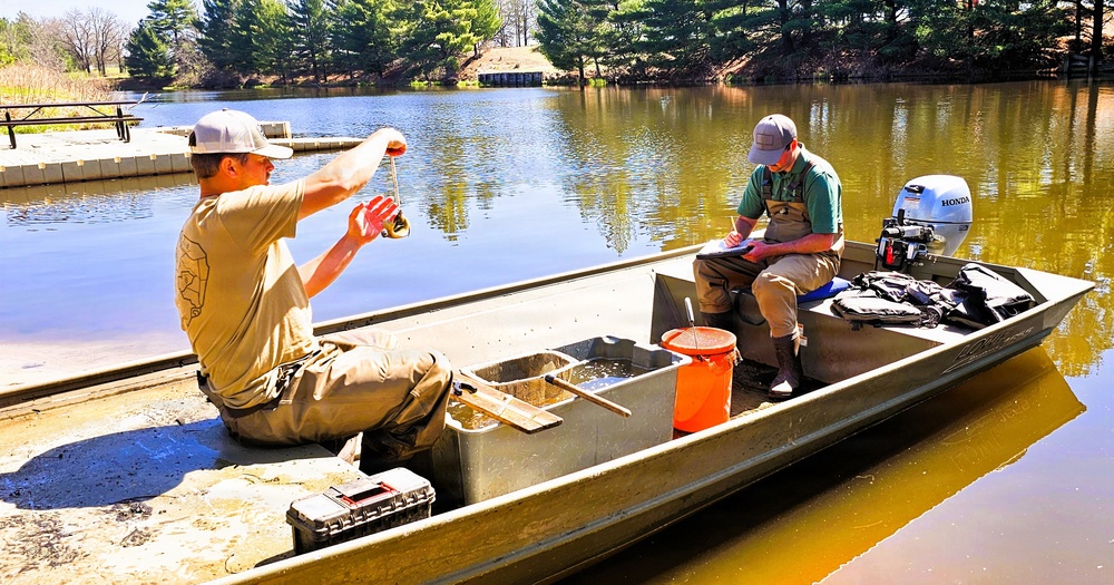 Fort McCoy natural resources fisheries team conducts spring lake surveys; study health of waterways, fish