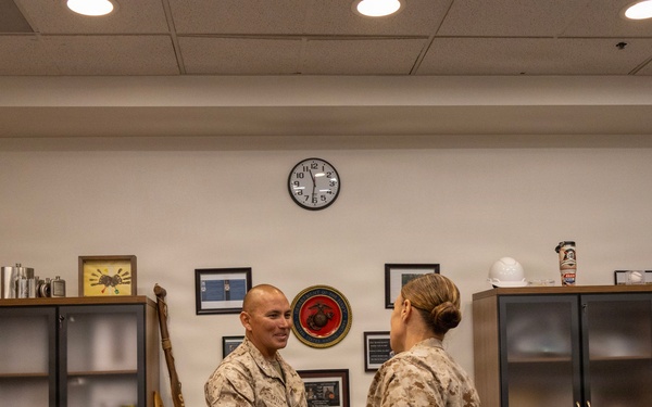 Col. Sharon Dubow, Marine Force Storage Command commanding officer, final tour at the Yermo Annex and Mounted Color Guard Stables before relinquishing MFSC command