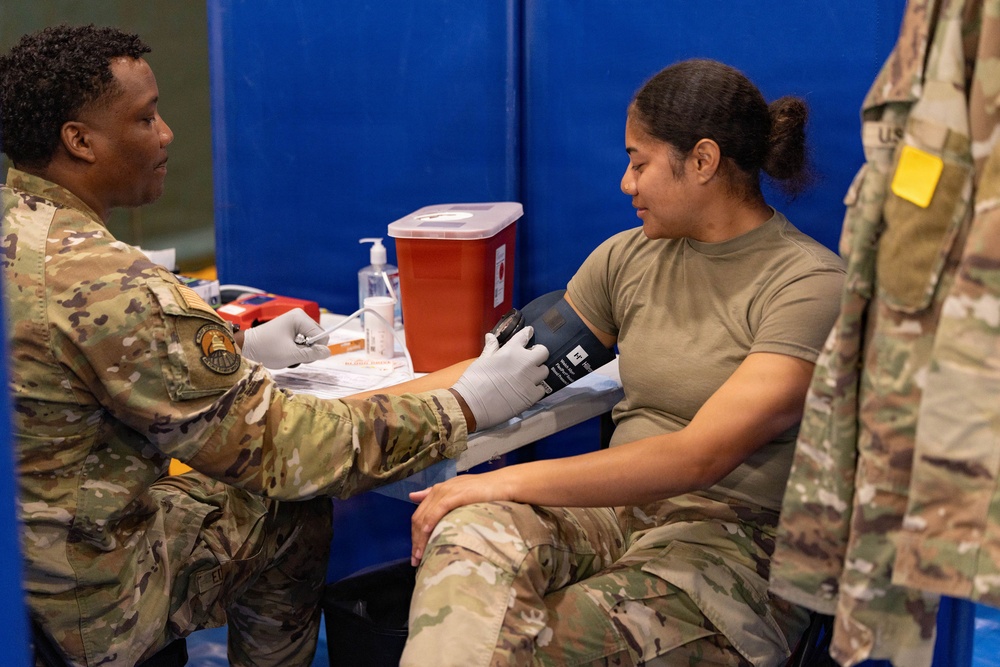 Checking Vitals and Preparing to Donate Blood