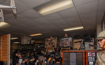 Local Okinawa Elementary students visit the Battle of Okinawa Museum aboard Camp Kinser