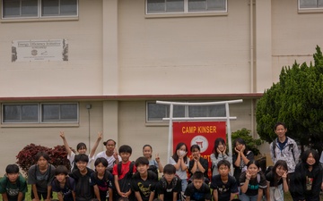 Local Okinawa Elementary students visit the Battle of Okinawa Museum aboard Camp Kinser