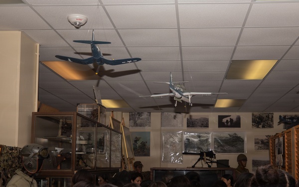 Local Okinawa Elementary students visit the Battle of Okinawa Museum aboard Camp Kinser