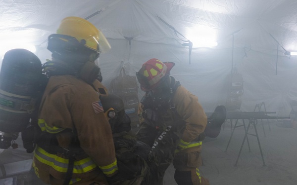 8th CES responds to simulated fire for Bev. Sent. 26-3