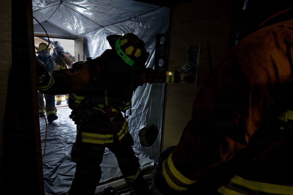 8th CES responds to simulated fire for Bev. Sent. 26-3