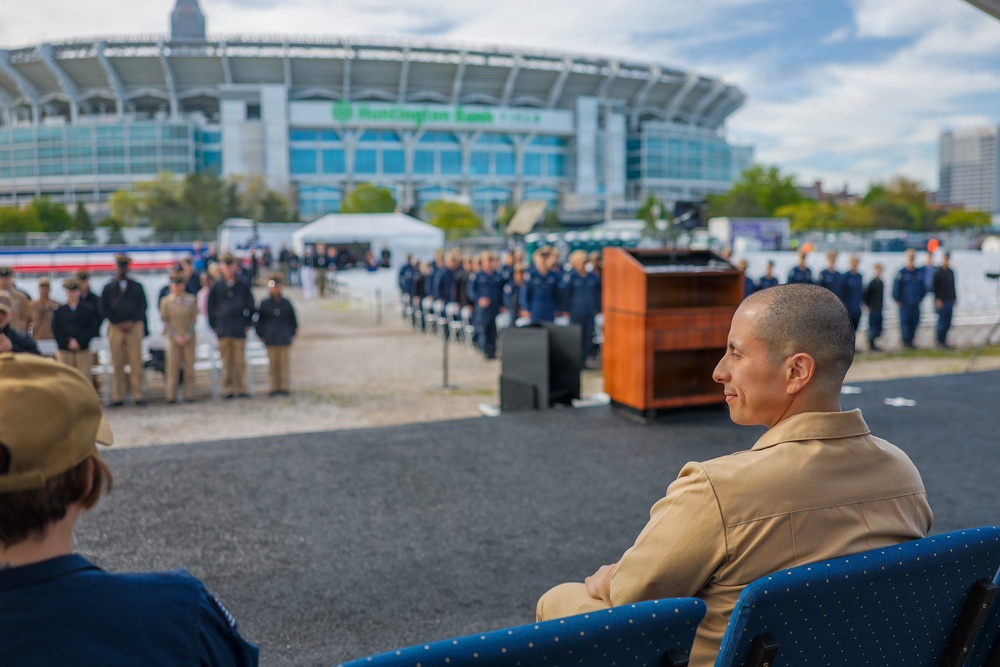 Future USS Cleveland command master chief promoted during commissioning week