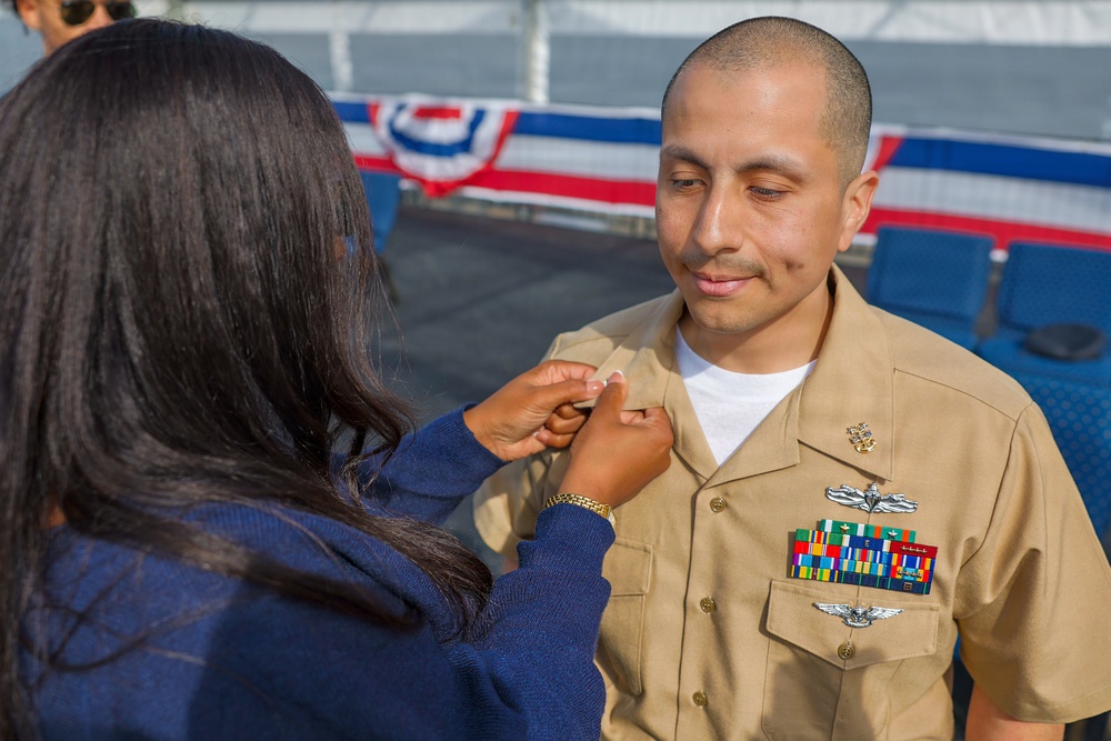 Future USS Cleveland command master chief promoted during commissioning week