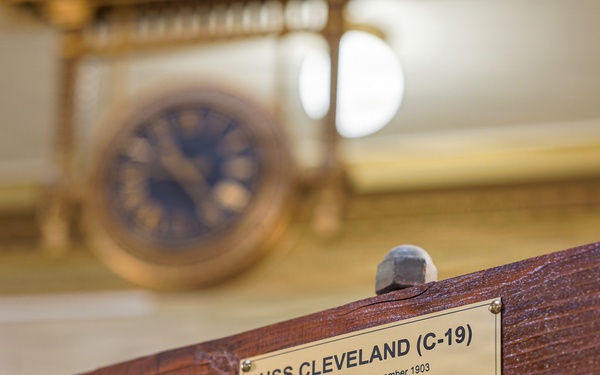 USS Cleveland Bells Displayed at Cleveland City Hall