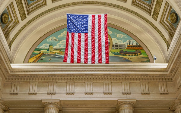 USS Cleveland Bells Displayed at Cleveland City Hall