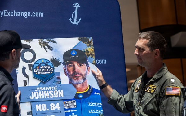 NASCAR Driver Jimmie Johnson autograph signing at NEX
