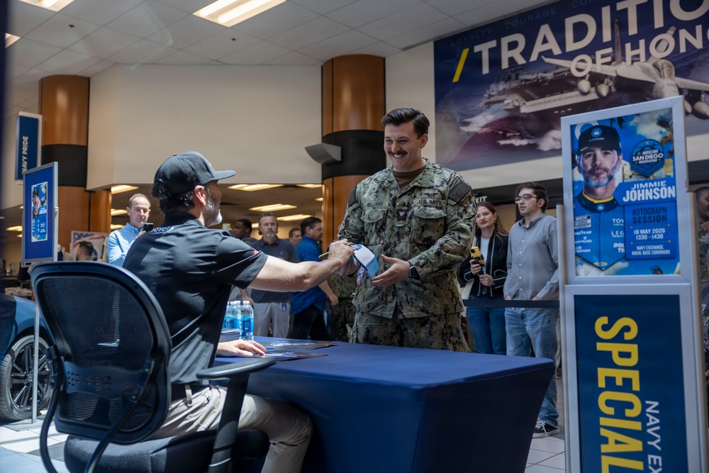 NASCAR Driver Jimmie Johnson autograph signing at NEX