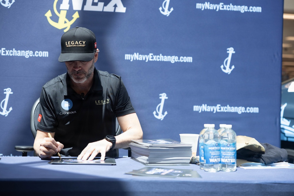 NASCAR driver autograph signing at NEX