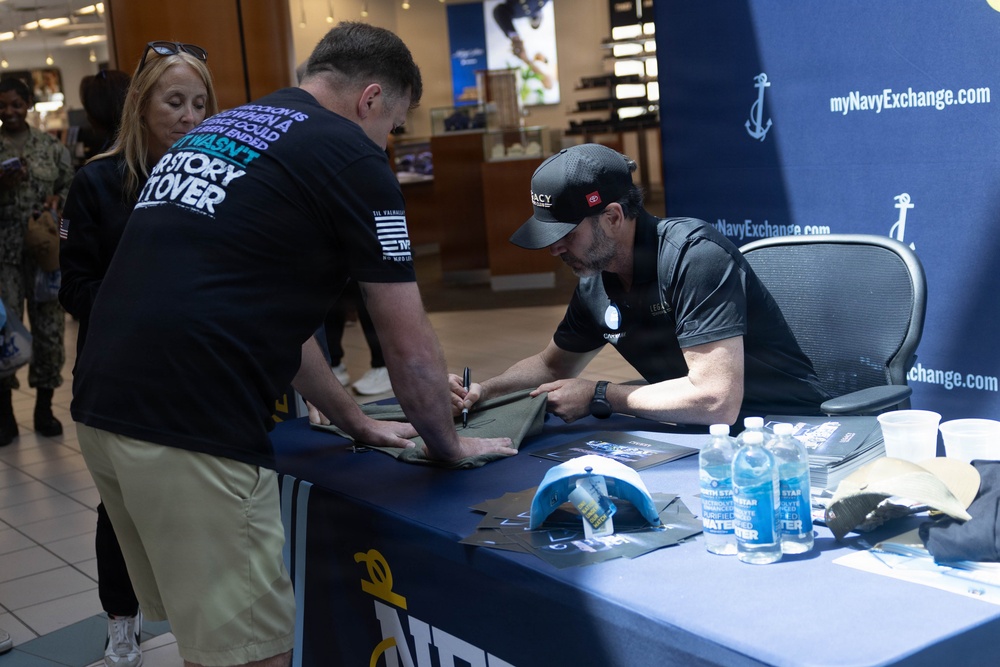 NASCAR driver autograph signing at NEX