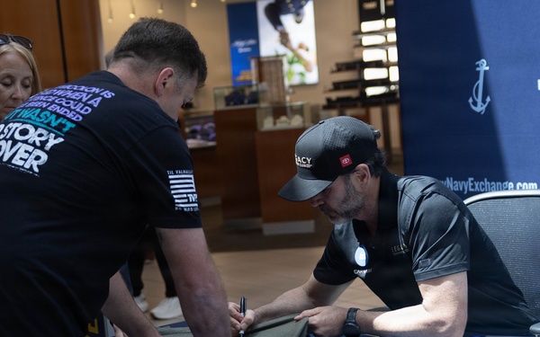 NASCAR driver autograph signing at NEX