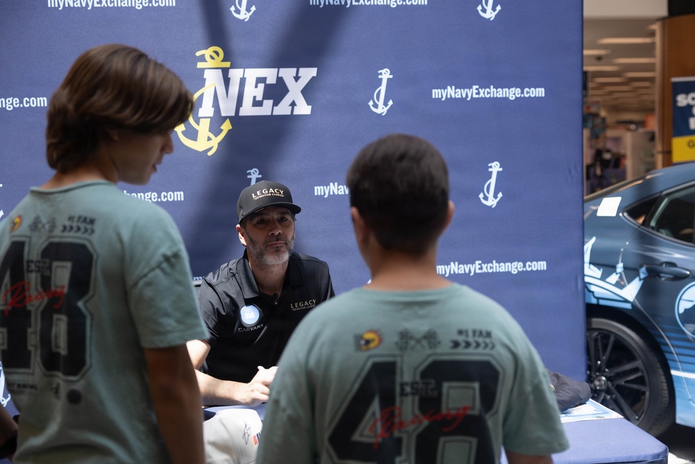 NASCAR driver autograph signing at NEX