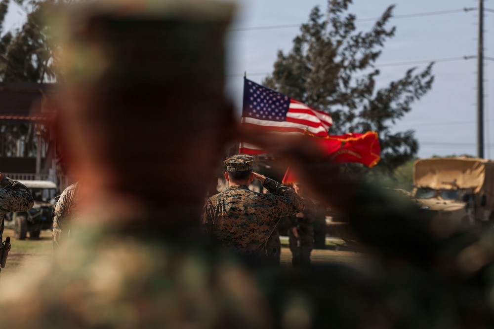 3rd LCT Holds Relief and Appointment Ceremony while deployed to the Philippines