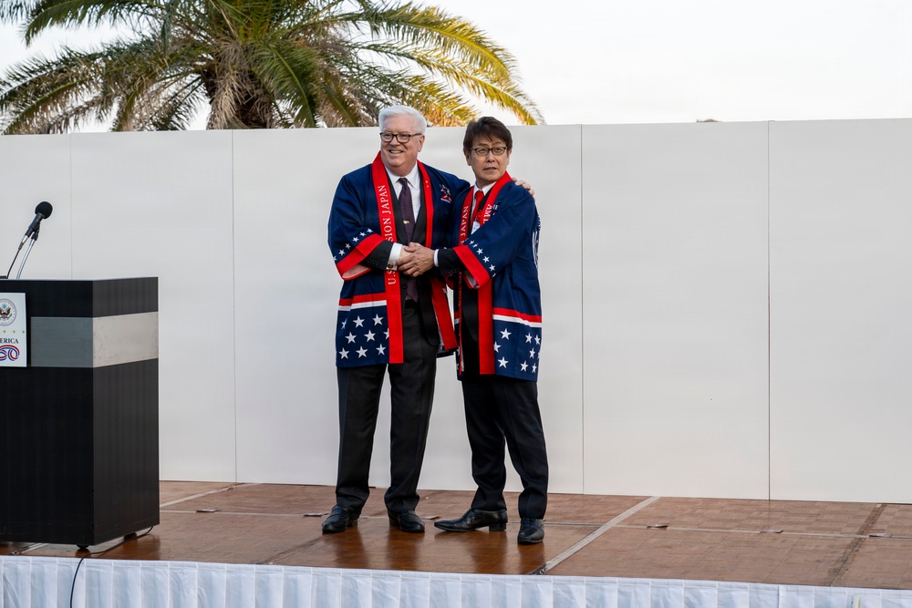 Shimoda City hosts welcome reception for officials and military members during 87th annual Black Ship Festival