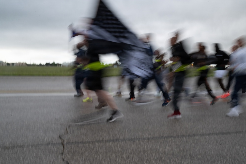 724 AMS remembers fallen comrades in Port Dawg Memorial Run