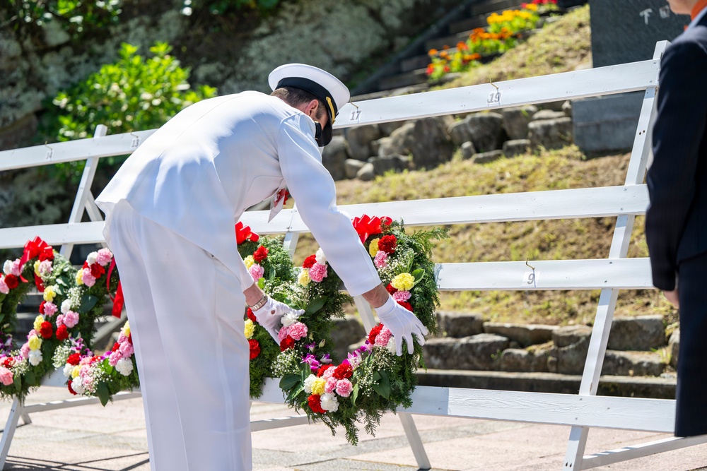 U.S. Ambassador to Japan, Mayor of Newport, R.I., and U.S. military commanding officers participate in 87th annual Black Ship Festival Official Ceremony in Shimoda, Japan