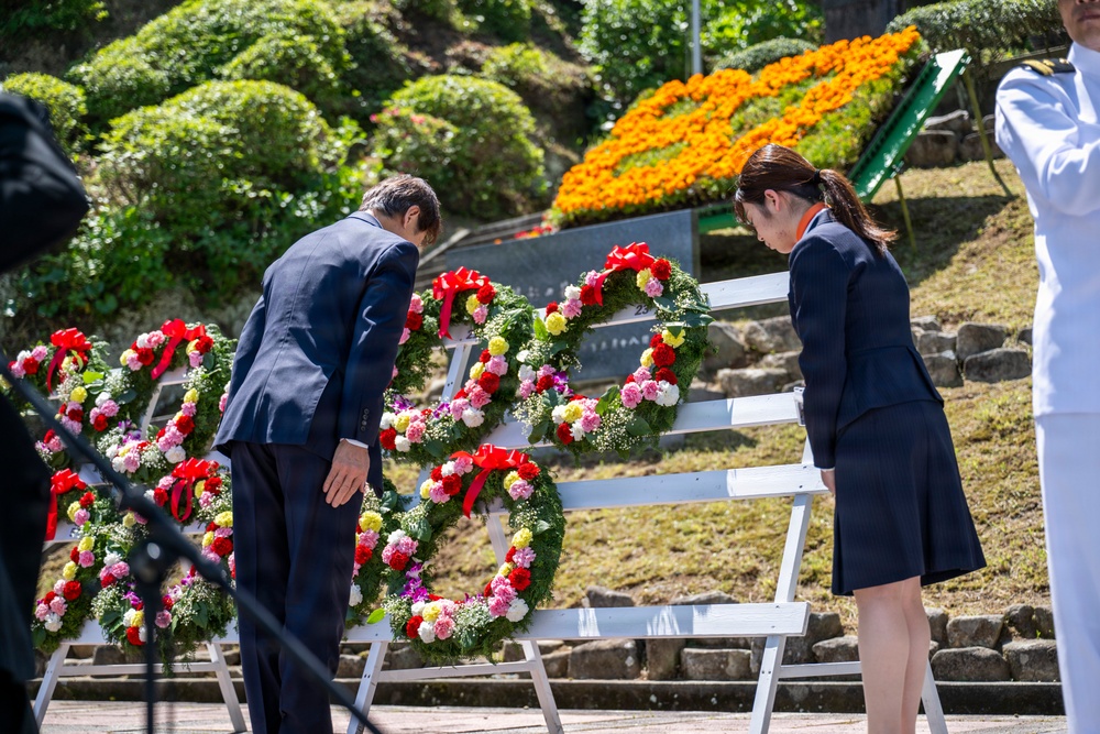 U.S. Ambassador to Japan, Mayor of Newport, R.I., and U.S. military commanding officers participate in 87th annual Black Ship Festival Official Ceremony in Shimoda, Japan