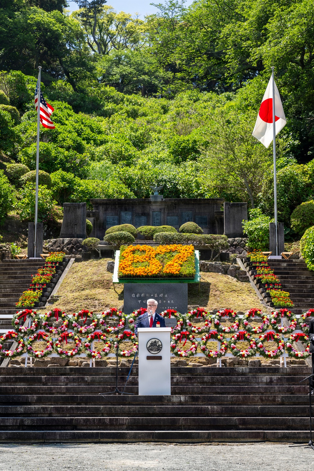 U.S. Ambassador to Japan, Mayor of Newport, R.I., and U.S. military commanding officers participate in 87th annual Black Ship Festival Official Ceremony in Shimoda, Japan