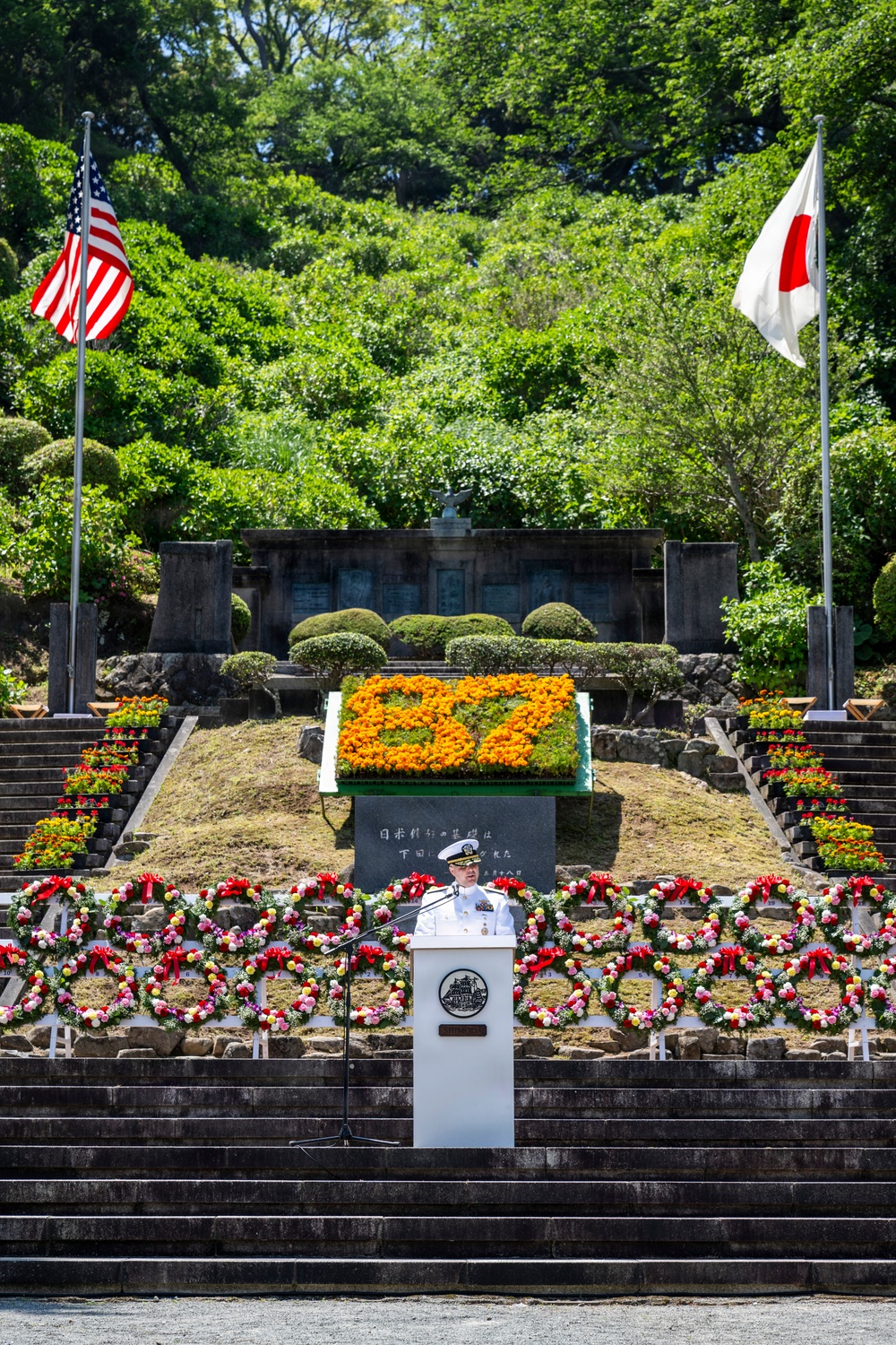 U.S. Ambassador to Japan, Mayor of Newport, R.I., and U.S. military commanding officers participate in 87th annual Black Ship Festival Official Ceremony in Shimoda, Japan