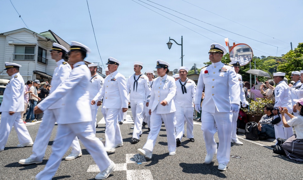 Mayor of Newport, R.I., and U.S. military members participate in 87th annual Black Ship Festival Official Parade in Shimoda, Japan