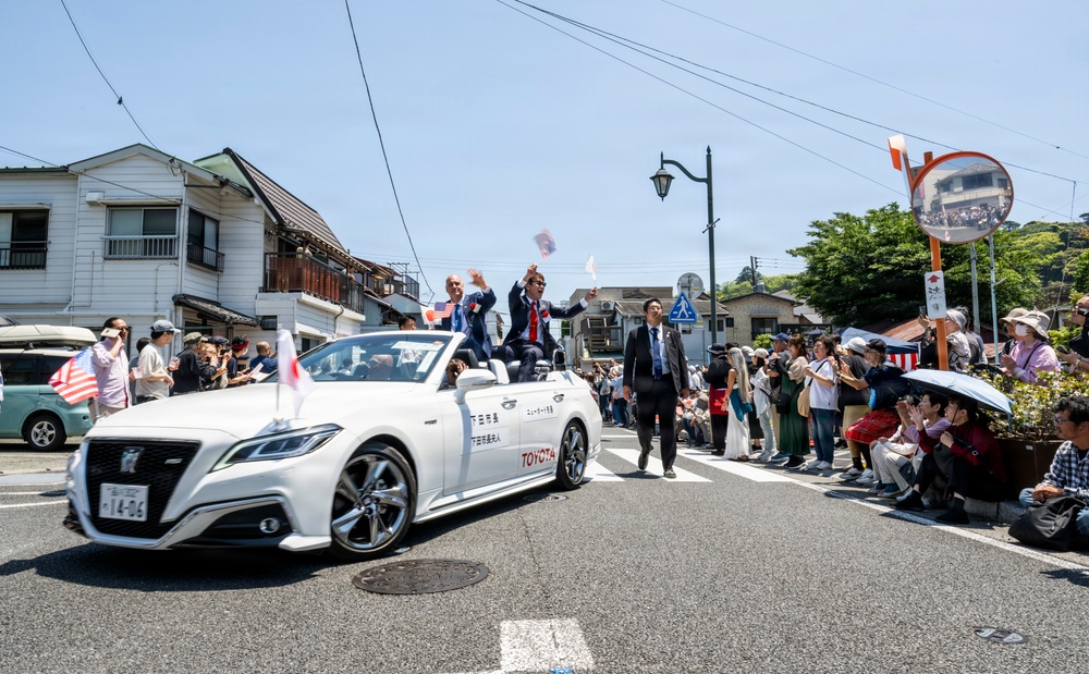 Mayor of Newport, R.I., and U.S. military members participate in 87th annual Black Ship Festival Official Parade in Shimoda, Japan