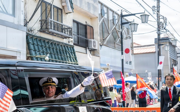 Mayor of Newport, R.I., and U.S. military members participate in 87th annual Black Ship Festival Official Parade in Shimoda, Japan