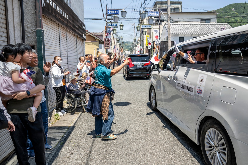 Mayor of Newport, R.I., and U.S. military members participate in 87th annual Black Ship Festival Official Parade in Shimoda, Japan