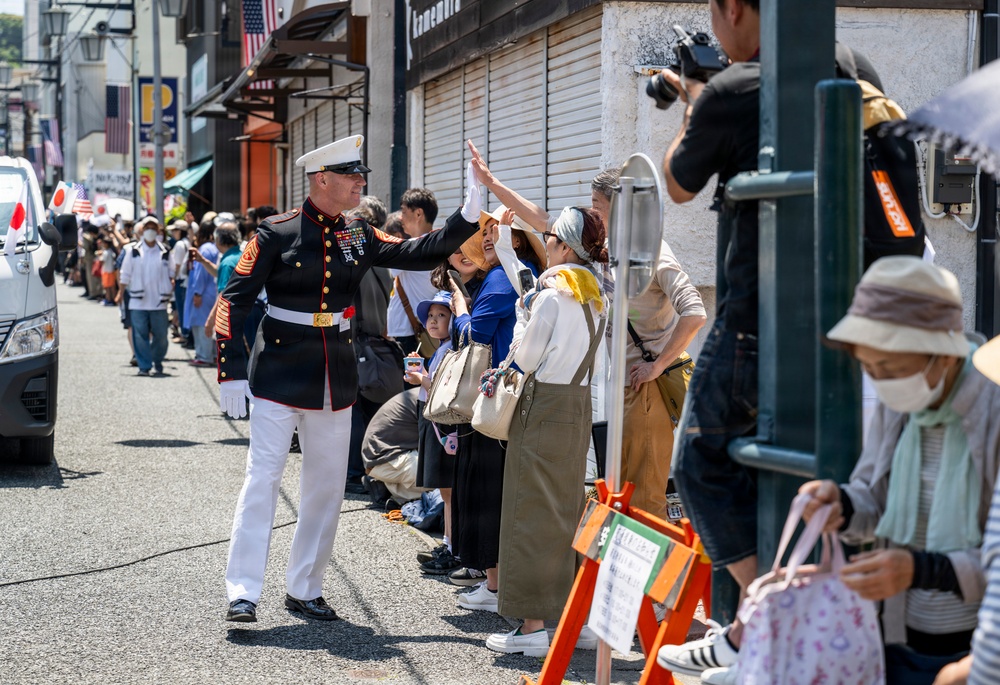 Mayor of Newport, R.I., and U.S. military members participate in 87th annual Black Ship Festival Official Parade in Shimoda, Japan