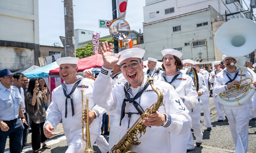 Mayor of Newport, R.I., and U.S. military members participate in 87th annual Black Ship Festival Official Parade in Shimoda, Japan