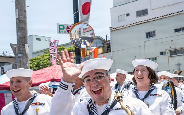 Mayor of Newport, R.I., and U.S. military members participate in 87th annual Black Ship Festival Official Parade in Shimoda, Japan