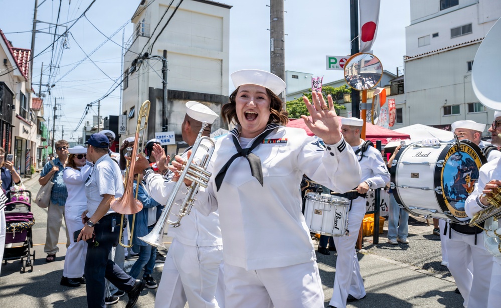 Mayor of Newport, R.I., and U.S. military members participate in 87th annual Black Ship Festival Official Parade in Shimoda, Japan