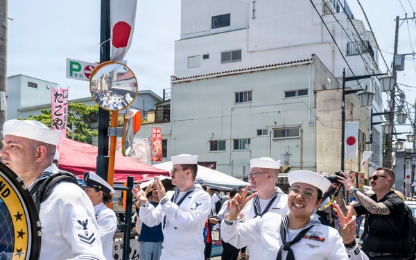 Mayor of Newport, R.I., and U.S. military members participate in 87th annual Black Ship Festival Official Parade in Shimoda, Japan
