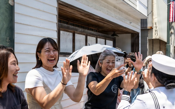 Mayor of Newport, R.I., and U.S. military members participate in 87th annual Black Ship Festival Official Parade in Shimoda, Japan