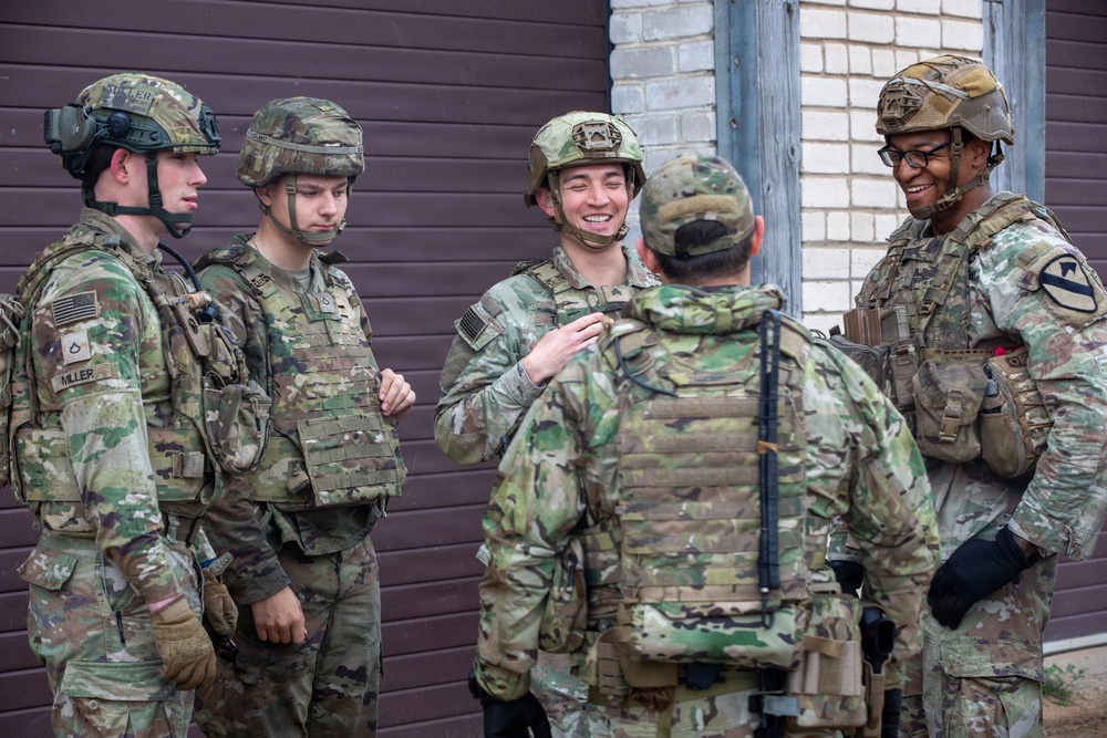 U.S. Army Soldiers conduct pistol marksmanship training alongside NATO partners at Pabradė Training Area, Lithuania