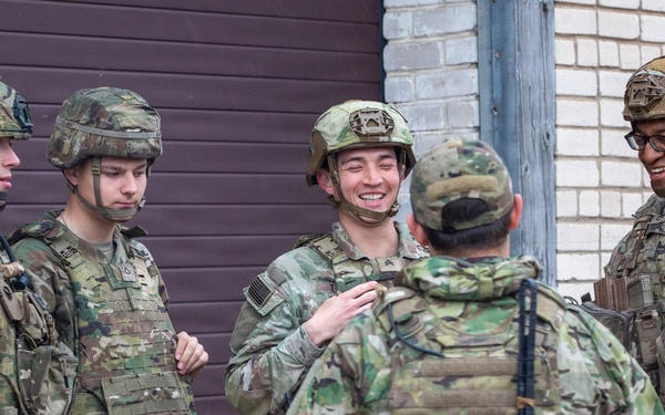 U.S. Army Soldiers conduct pistol marksmanship training alongside NATO partners at Pabradė Training Area, Lithuania