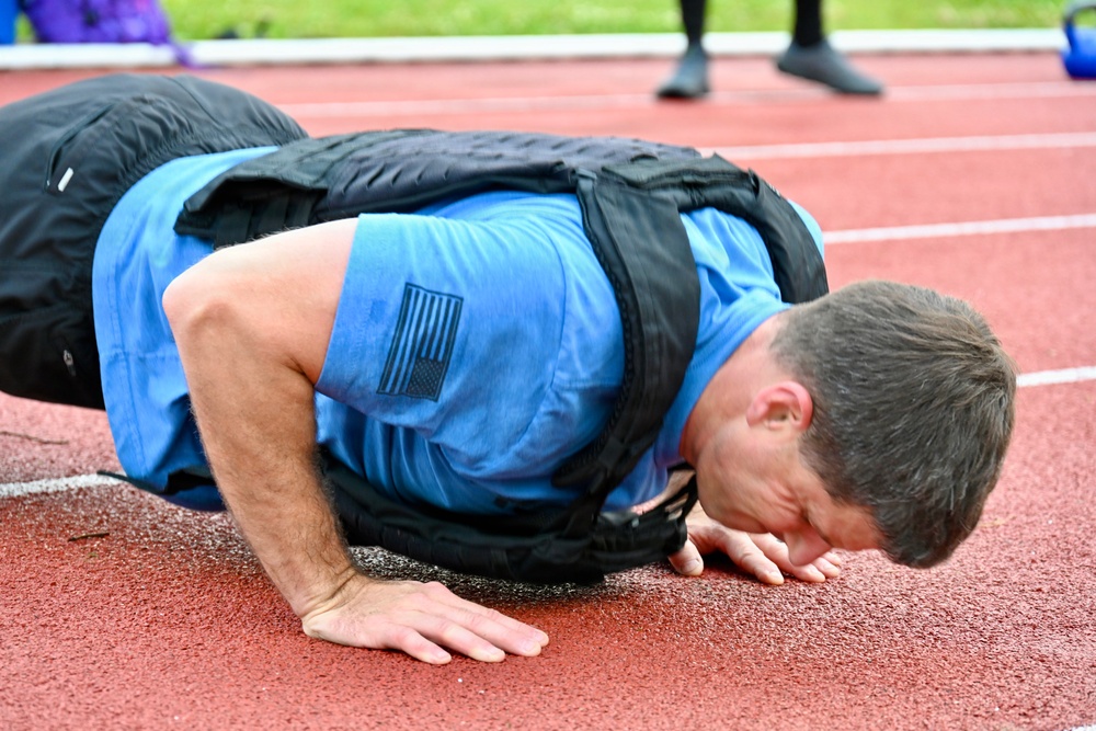 USAG Stuttgart community honors fallen during early morning Murph Challenge on Husky Field, Patch Barracks,  May 20, 2026