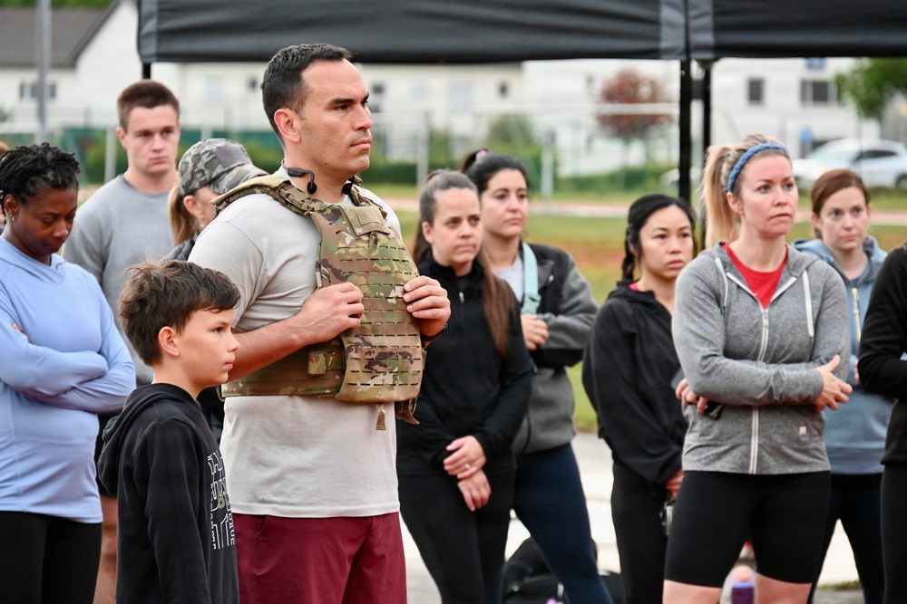 USAG Stuttgart community honors fallen during early morning Murph Challenge on Husky Field, Patch Barracks,  May 20, 2026