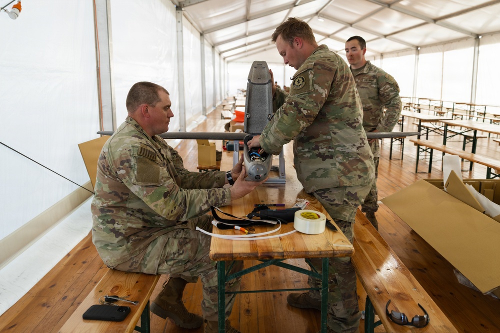 2d Cavalry Regiment Soldiers prepare one-way attack drone for flight operations